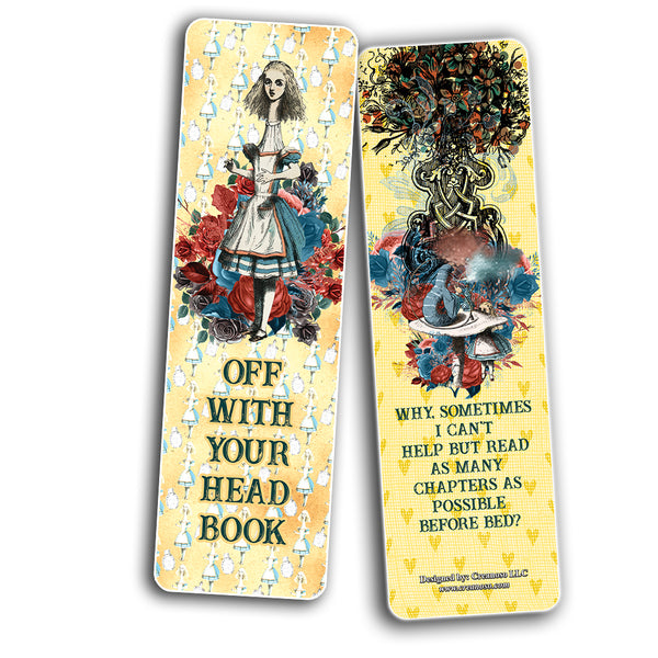 Alice in Wonderland Bookmarks for Books Cards Series 5 (30-Pack) - Stocking Stuffers Gift for Archers, Men, Women, Adults â€“ Gift Tokens Collection Set
