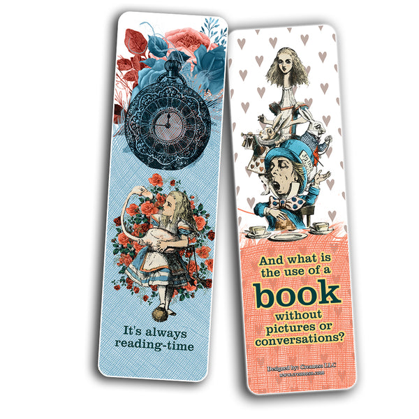 Alice in Wonderland Bookmarks for Books Cards Series 5 (30-Pack) - Stocking Stuffers Gift for Archers, Men, Women, Adults â€“ Gift Tokens Collection Set