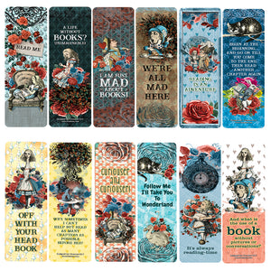 Alice in Wonderland Bookmarks for Books Cards Series 5 (30-Pack) - Stocking Stuffers Gift for Archers, Men, Women, Adults â€“ Gift Tokens Collection Set