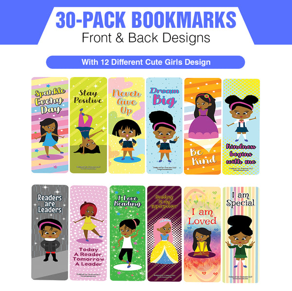 Bookmark for Girls (30-Pack) - Great Reading Rewards Incentives for Book Lovers & Literature Gifts for Young Readers