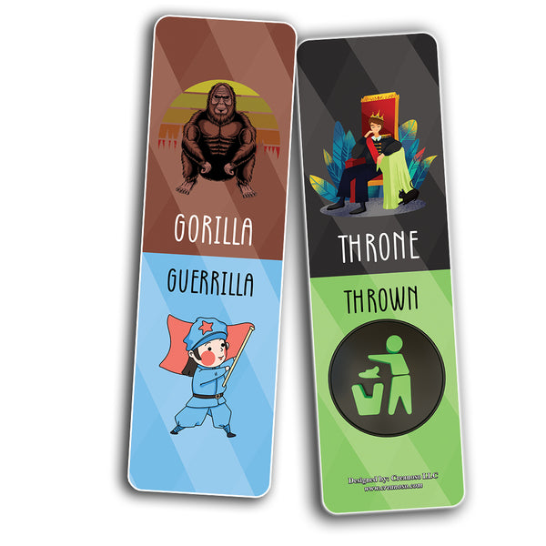 Sounds the same in English (Funny Illustration) Bookmarks (60 Pack)