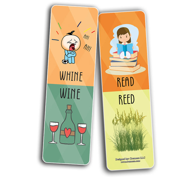 Sounds the same in English (Funny Illustration) Bookmarks (60 Pack)