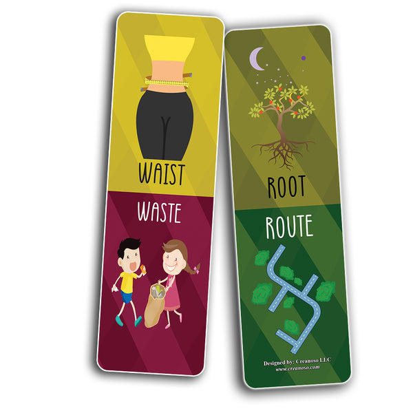 Sounds the same in English (Funny Illustration) Bookmarks (60 Pack)