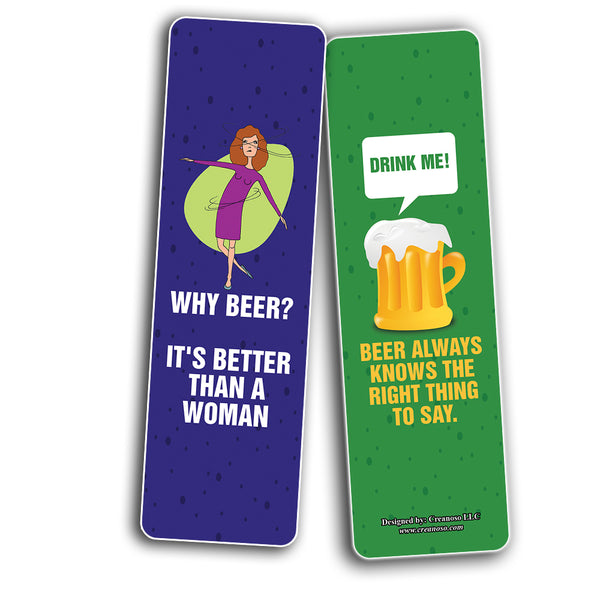 Funny Beer Friends Bookmarks (2-Sets X 6 Cards)