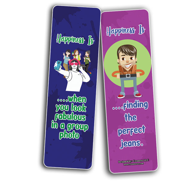 What is Happiness? Happiness IS? bookmarks (5-Sets X 6 Cards)