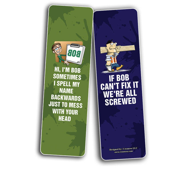 Funny BOB (be like bob) Bookmarks (5-Sets X 6 Cards)