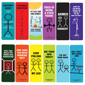 Funny Bookmarks Stick Figures (10-Sets X 6 Cards)