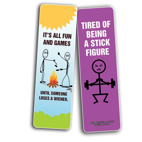 Funny Bookmarks Stick Figures (5-Sets X 6 Cards)