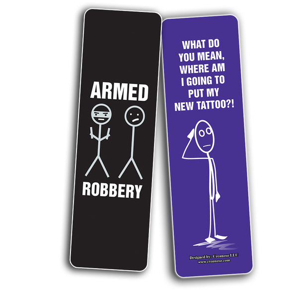 Funny Bookmarks Stick Figures (2-Sets X 6 Cards)