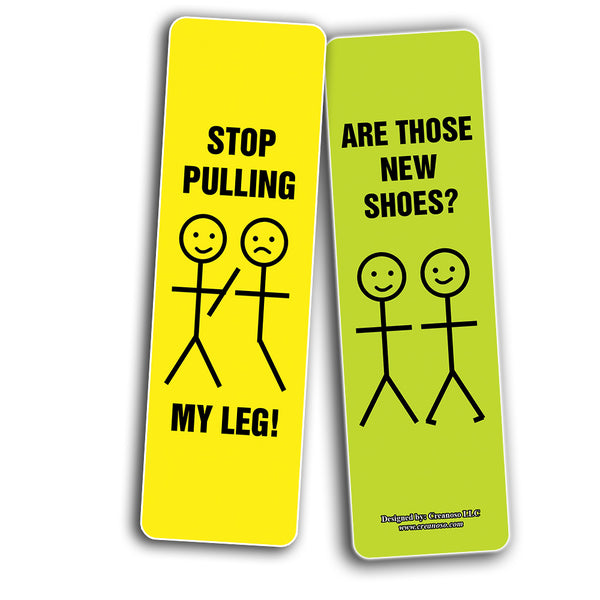 Funny Bookmarks Stick Figures (2-Sets X 6 Cards)