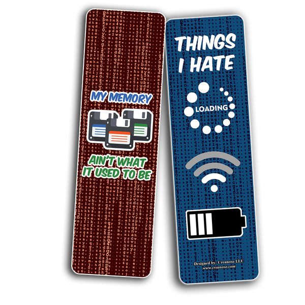 Funny Computer Novelty Adult Humor Bookmarks (10-Sets X 6 Cards)