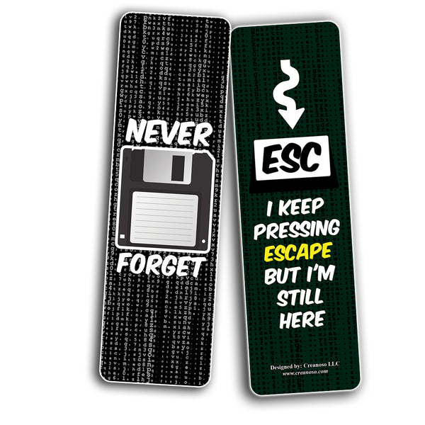 Funny Computer Novelty Adult Humor Bookmarks (10-Sets X 6 Cards)