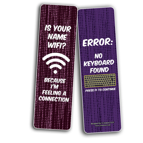 Funny Computer Novelty Adult Humor Bookmarks (10-Sets X 6 Cards)