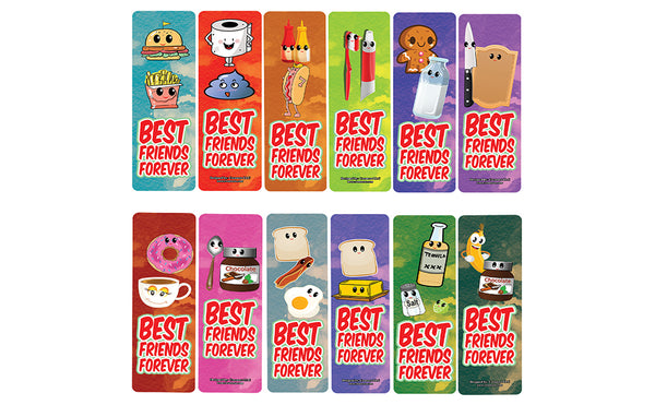 Funny Cool Best Friend Match bookmarks (10-Sets X 6 Cards)