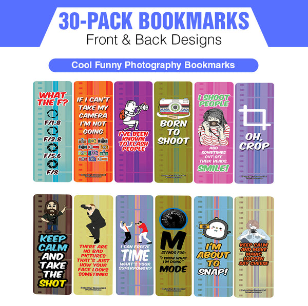 Cool Funny Photography Bookmarks (5-Sets X 6 Cards)