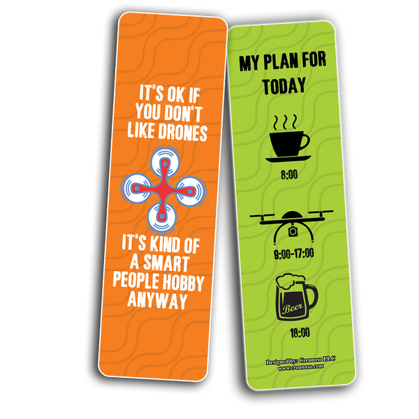 Funny Drone Hobby Bookmarks (5-Sets X 6 Cards)