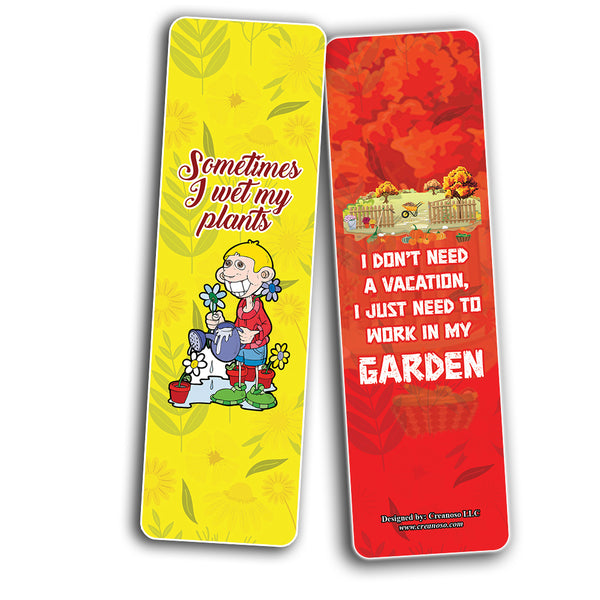 Funny Hobby Gardening Bookmarks (10-Sets X 6 Cards)