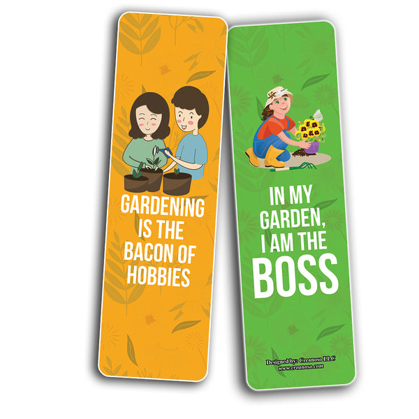 Funny Hobby Gardening Bookmarks (10-Sets X 6 Cards)