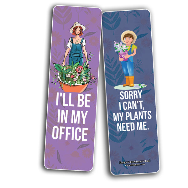 Funny Hobby Gardening Bookmarks (10-Sets X 6 Cards)