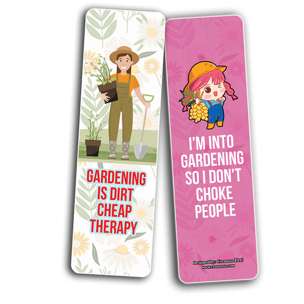 Funny Hobby Gardening Bookmarks (10-Sets X 6 Cards)