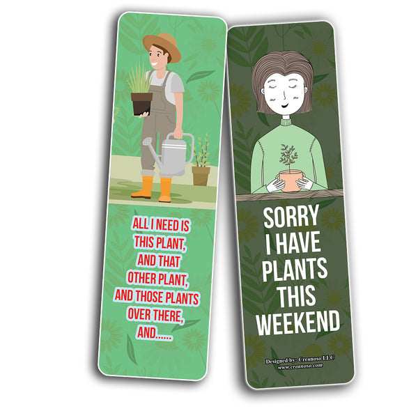 Funny Hobby Gardening Bookmarks (10-Sets X 6 Cards)