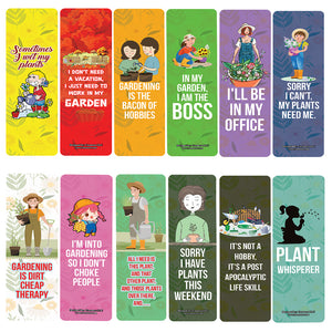 Funny Hobby Gardening Bookmarks (10-Sets X 6 Cards)