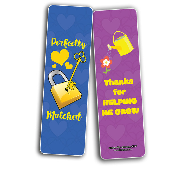 Creanoso Funny Perfect Match Bookmarks (2-Sets X 6 Cards) â€“ Daily Inspirational Card Set â€“ Interesting Book Page Clippers â€“ Great Gifts for Adults and Professionals