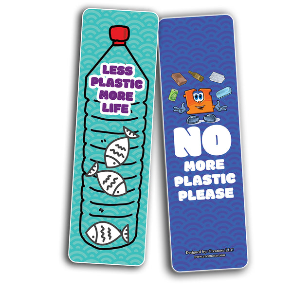 Creanoso Save The Sea - Marine Life Protection Bookmarks (5-Sets X 6 Cards) â€“ Daily Inspirational Card Set â€“ Interesting Book Page Clippers â€“ Great Gifts for Adults and Professionals
