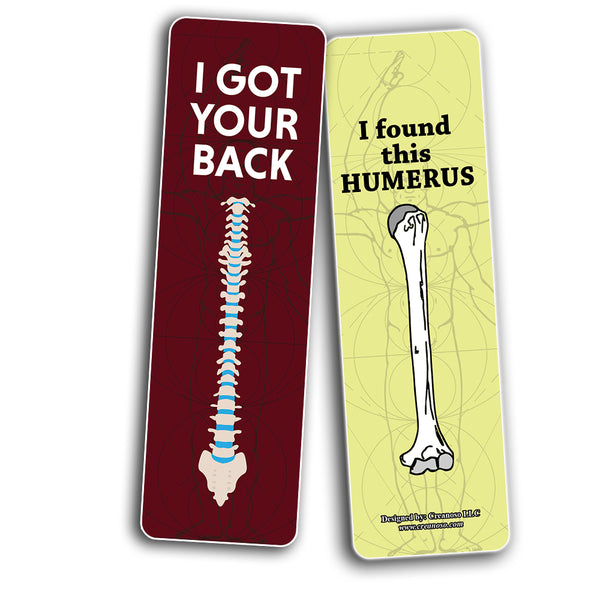 Creanoso Funny Parts of the Body Bookmarks(5-Sets X 6 Cards) â€“ Daily Inspirational Card Set â€“ Interesting Book Page Clippers â€“ Great Gifts for Adults and Professionals