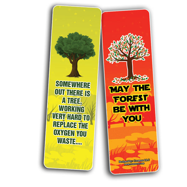 Creanoso Funny, Sarcastic, Environmental Awareness Bookmarks (2-Sets X 6 Cards) â€“ Daily Inspirational Card Set â€“ Interesting Book Page Clippers â€“ Great Gifts for Adults and Professionals