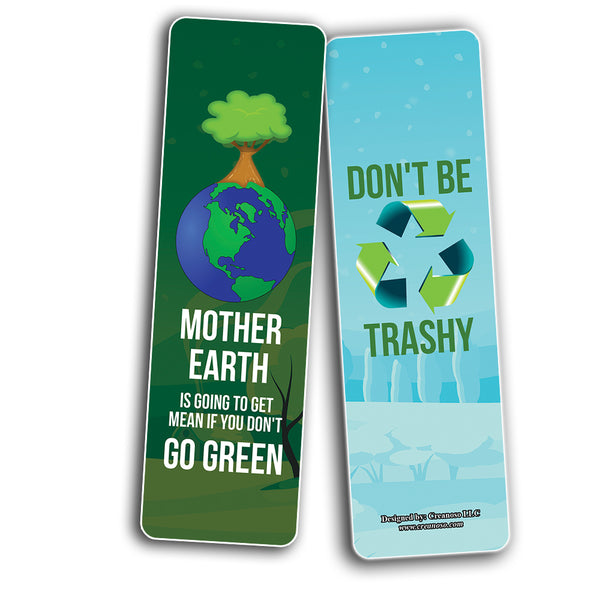 Creanoso Funny, Sarcastic, Environmental Awareness Bookmarks (2-Sets X 6 Cards) â€“ Daily Inspirational Card Set â€“ Interesting Book Page Clippers â€“ Great Gifts for Adults and Professionals
