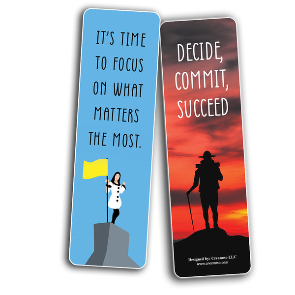 Motivational Quotes Bookmarks Series 1 (30-Pack) â€“ Daily Inspirational Card Set â€“ Interesting Book Page Clippers â€“ Great Gifts for Kids and Teens
