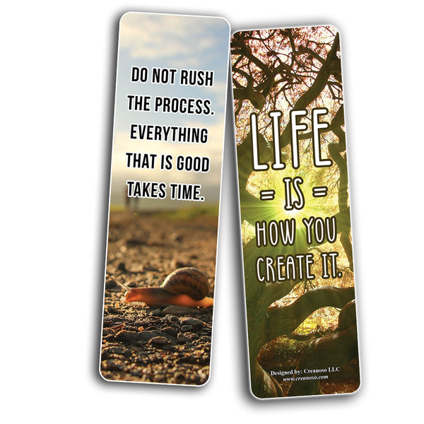 Motivational Quotes Bookmarks Series 2 (12-Pack) â€“ Daily Inspirational Card Set â€“ Interesting Book Page Clippers â€“ Great Gifts for Kids and Teens