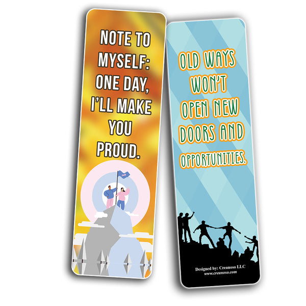 Motivational Quotes Bookmarks Series 2 (30-Pack) â€“ Daily Inspirational Card Set â€“ Interesting Book Page Clippers â€“ Great Gifts for Kids and Teens