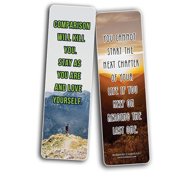 Motivational Quotes Bookmarks Series 2 (30-Pack) â€“ Daily Inspirational Card Set â€“ Interesting Book Page Clippers â€“ Great Gifts for Kids and Teens