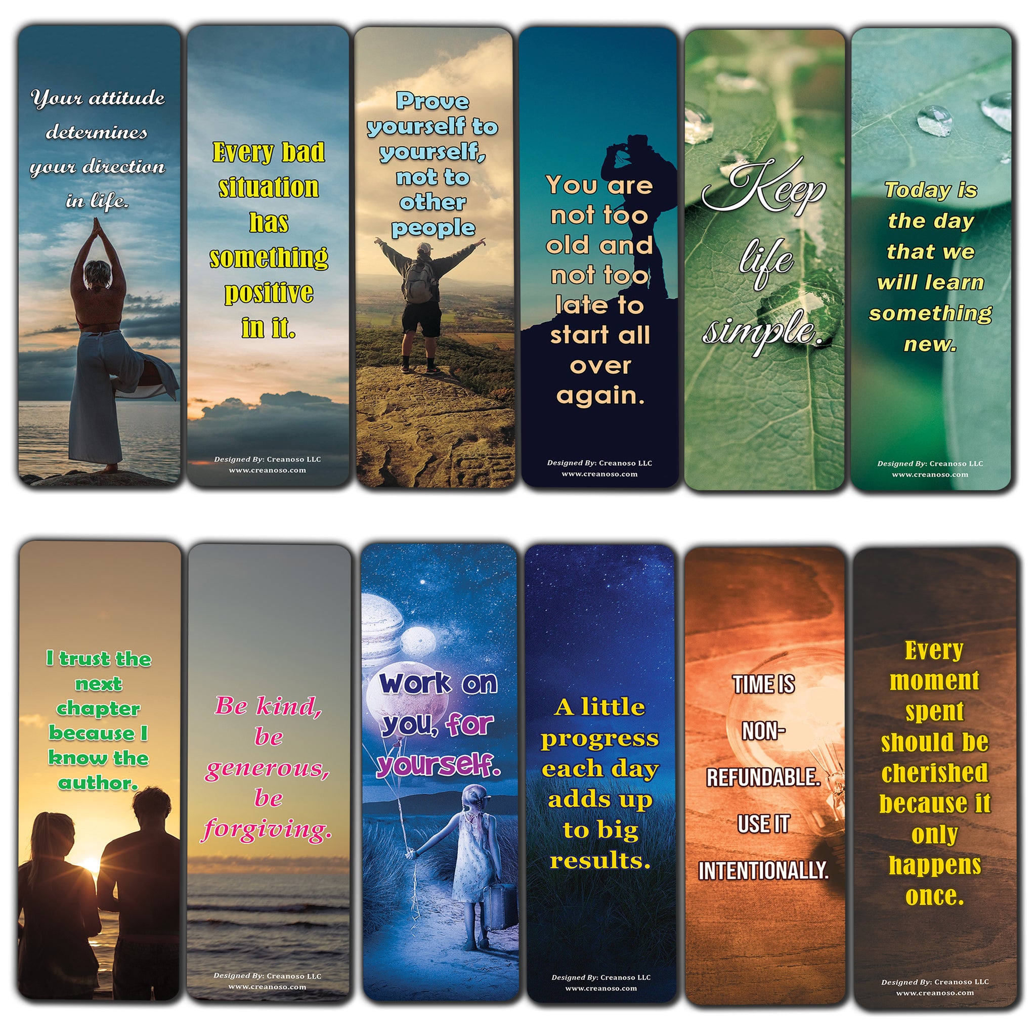 Motivational Quotes Bookmarks Series 3 (12 Pack)