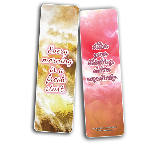 Calligraphy Inspirational Bookmarks (60-Pack) â€“ Daily Inspirational Card Set â€“ Interesting Book Page Clippers â€“ Great Gifts for Kids and Teens