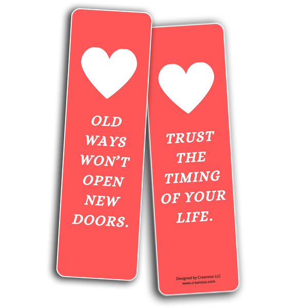 Pink Uplifting Bookmarks (10-Sets X 6 Cards)