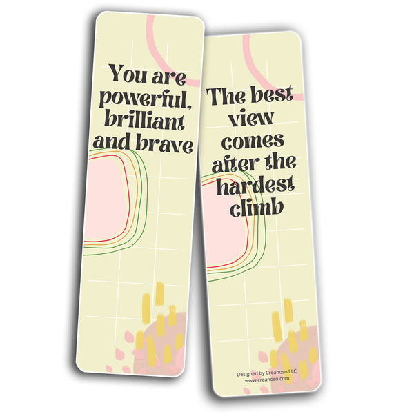 Pink Uplifting Bookmarks (5-Sets X 6 Cards)