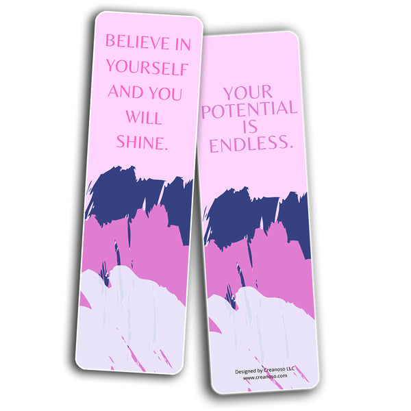 Pink Uplifting Bookmarks (10-Sets X 6 Cards)