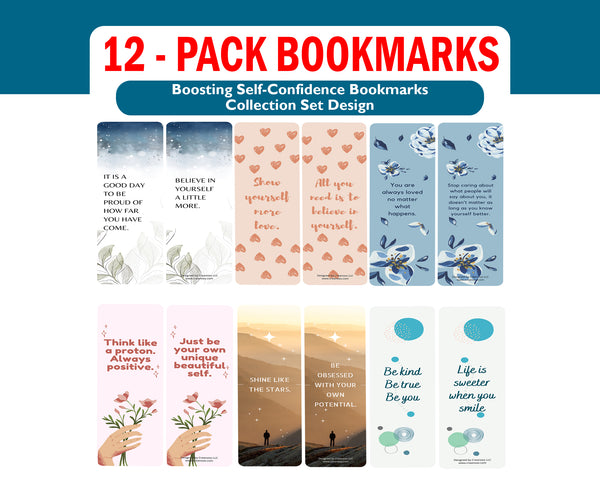 Boosting Self-Confidence Bookmarks (2-Sets X 6 Cards)