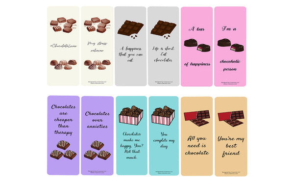 Chocolate Lovers Bookmarks (10-Sets X 6 Cards)