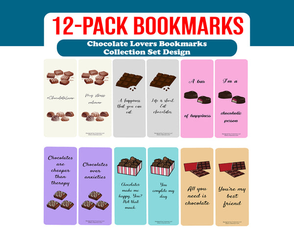 Chocolate Lovers Bookmarks (2-Sets X 6 Cards)