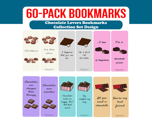 Chocolate Lovers Bookmarks (10-Sets X 6 Cards)