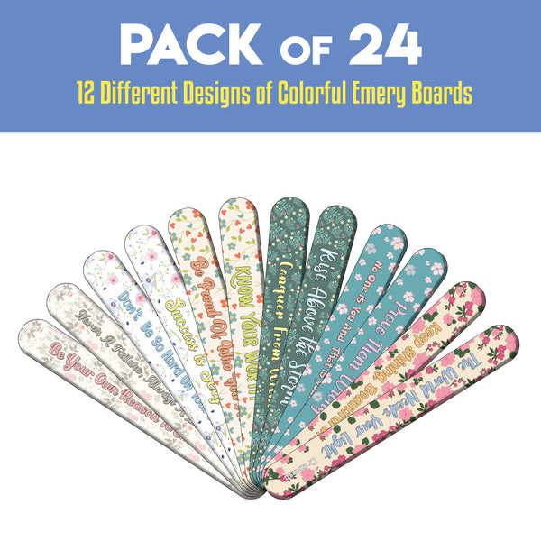 Floral Emery Boards (24-Packs)