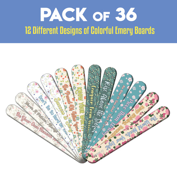 Floral Emery Boards (36-Packs)