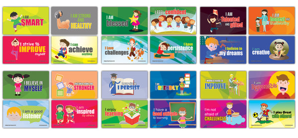 24 Positive Affirmations Learning Flash Cards