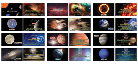 Creanoso Amazing Facts About Planet and Universe Learning Cards (60-Pack) Ã¢â‚¬â€œ Mini Educational Information Cards Set Ã¢â‚¬â€œ Assorted Learning Educational Pack Ã¢â‚¬â€œ Gift Set for Kids, Teens, Men & Women