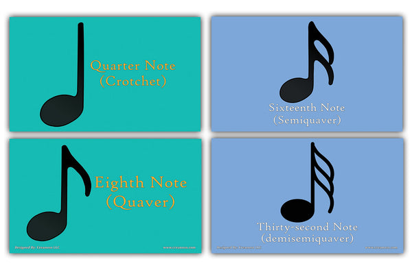 Creanoso Amazing Music Symbols Learning Cards Ã¢â‚¬â€œ Mini Educational Cards Set