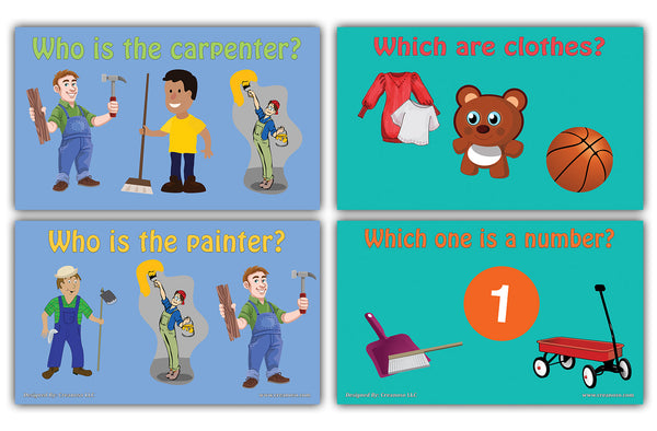 Creanoso Amazing Basic Receptive Language Learning Cards Ã¢â‚¬â€œ Mini Educational Cards Set